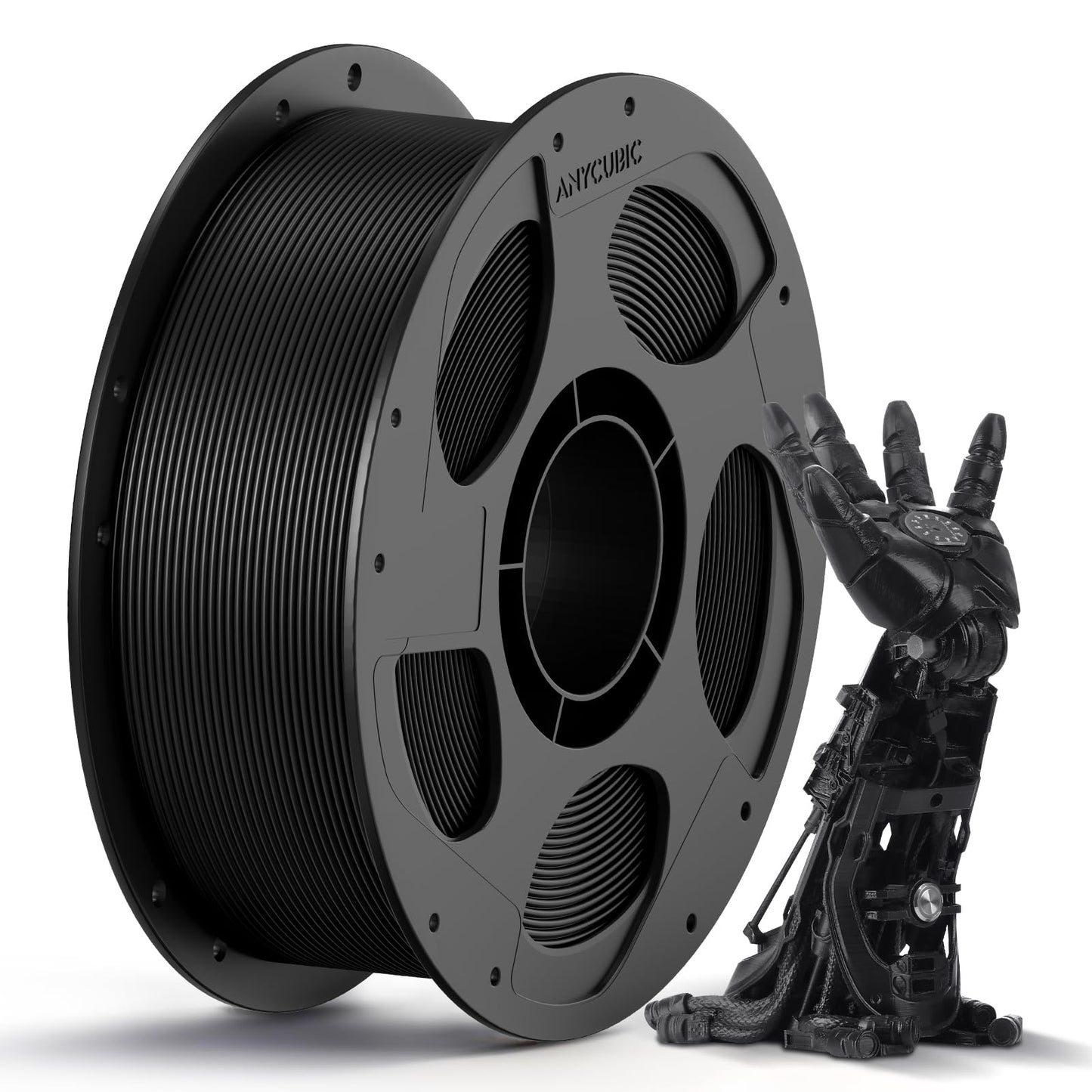 ANYCUBIC PLA 3D Printer Filament, Intelligent Identification 3D Printing PLA Filament 1.75mm Dimensional Accuracy +/- 0.02mm, 1KG Spool (2.2 lbs),Black