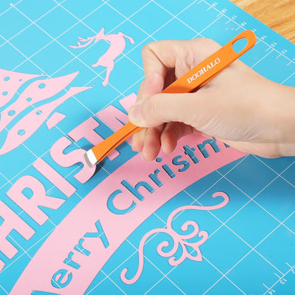 DOOHALO Brayer Roller Vinyl Weeding tools for Cricut Tools Crafting Basic Accessories Set Kit for Silhouette Weeding scraper spatula tweezers scissors basic tools bundle for sewing