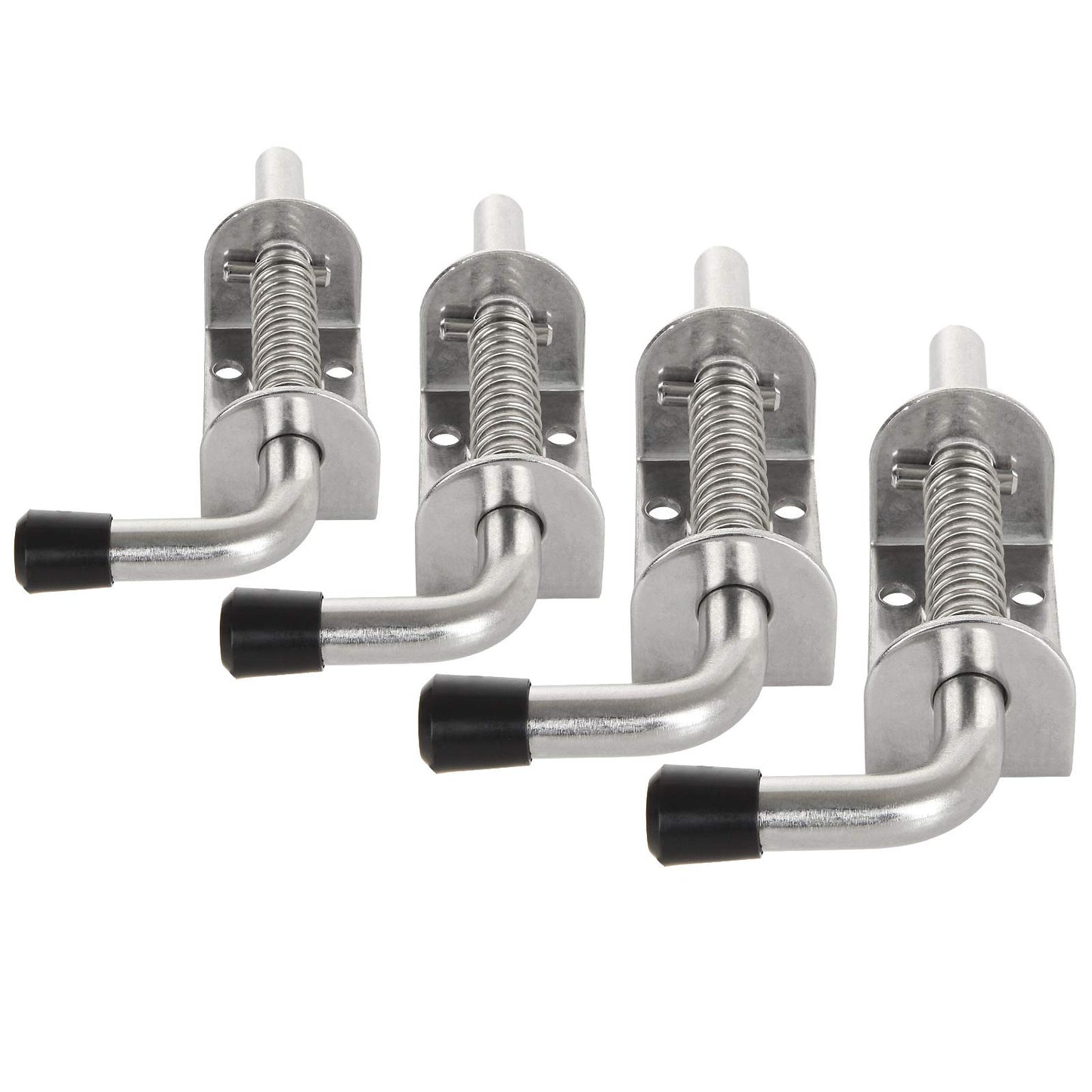 EATHEATY 4 Pack Spring Loaded Latch Pin - 5 Inch 304 Stainless Steel Spring Pin Latch Lock Barrel Bolt for Gate Door Tailgate Trailer Van Garage