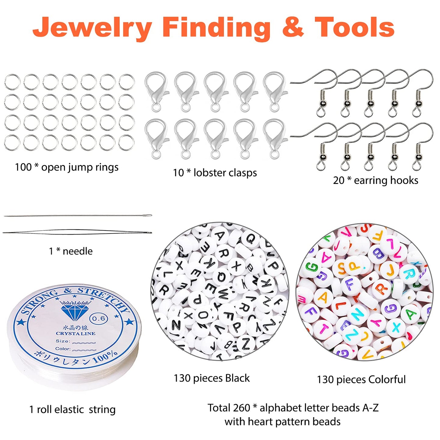 KERGAEN 48000pcs 2mm Seed Beads & Alphabet Beads Kit - 12/0 Ultra-Fine Jewelry Making Supplies with Elastic String, Earring Hooks, Clasps - Complete DIY Craft Set for Bracelets, Necklaces