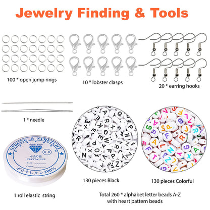 KERGAEN 48000pcs 2mm Seed Beads & Alphabet Beads Kit - 12/0 Ultra-Fine Jewelry Making Supplies with Elastic String, Earring Hooks, Clasps - Complete DIY Craft Set for Bracelets, Necklaces