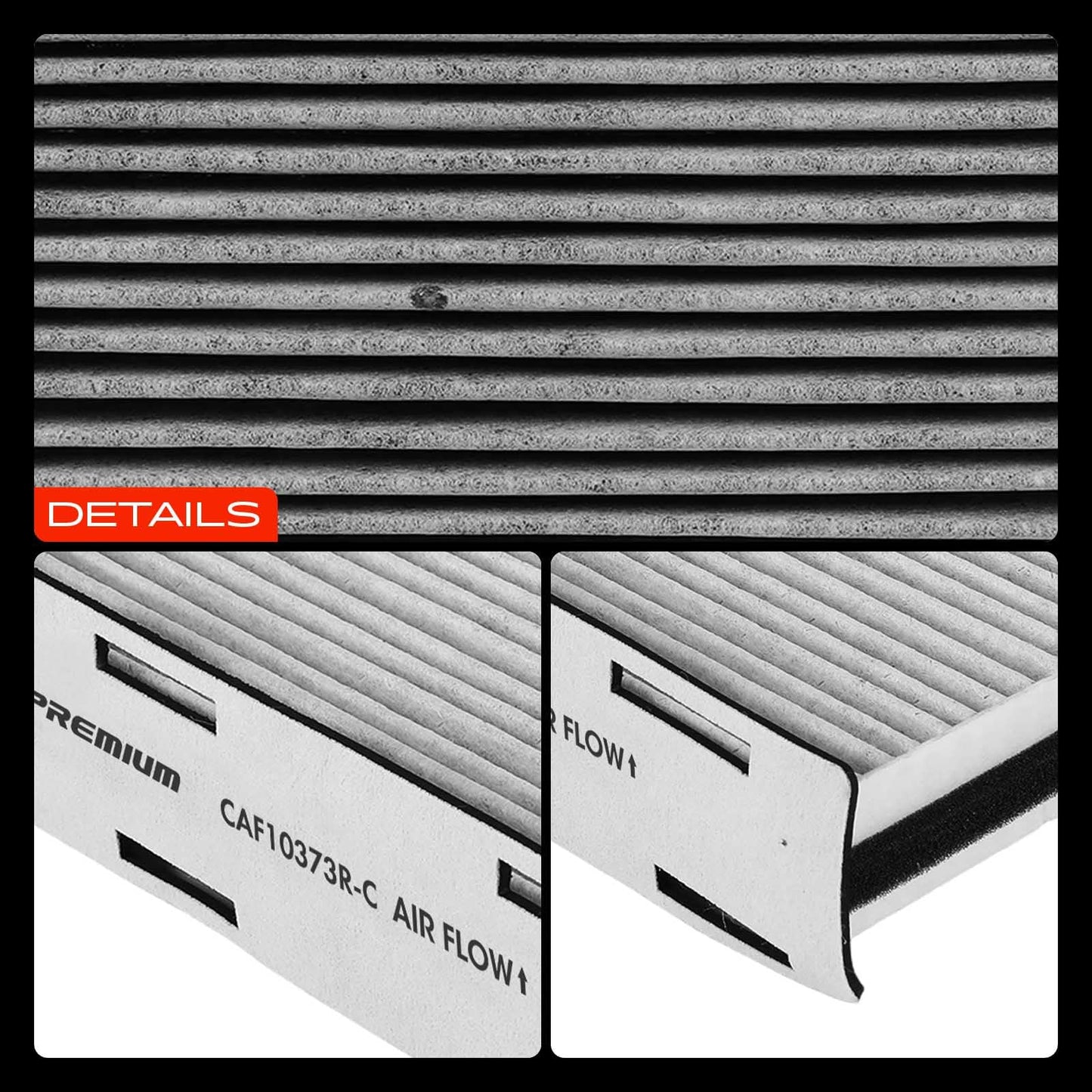 A-Premium Cabin Air Filter with Activated Carbon Compatible with Volkswagen Jetta, Passat, Golf, Tiguan, Beetle, CC, Eos, GTI, Rabbit & Audi A3 Quattro, Q3 Quattro, TT Quattro