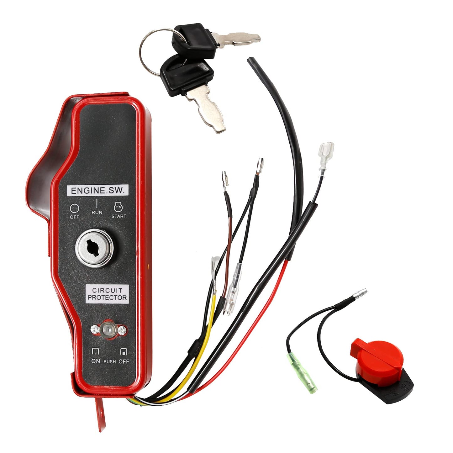 Saihisday GX390 Ignition Key Switch Box Replacement for Honda Lawnmower GX340 GX390 Predator 420cc 389cc 11hp 13hp Gas Engine, Ignition Switch & Box