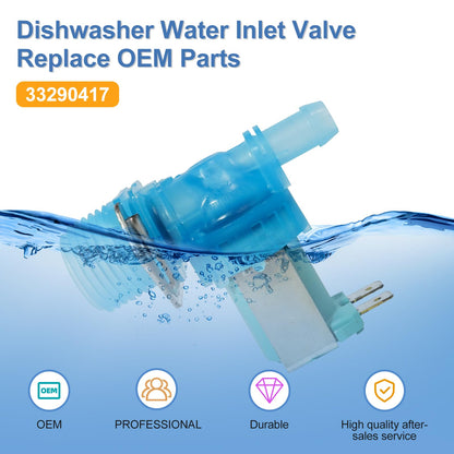 D.I.Accessa DD81-02065A Dishwasher Water Inlet Valve Replace OEM Parts 33290417 17476000005962 Compatiable For Samsung Dishwasher DW80K7050/DW80K5050,DW80R5060,DE80R5061,DE80T5040 Series