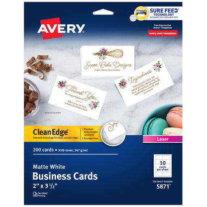 Two-Side Printable Premium Clean Edge Business Cards