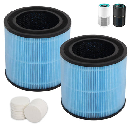 2 Pack AP0601 Replacement Filters Compatible with AIRTOK Air Purifier, Part # AP0601-RF, 4-in-1 H13 True HEPA Filters, High-Efficiency Activated Carbon Filter With 10* Aroma Pads