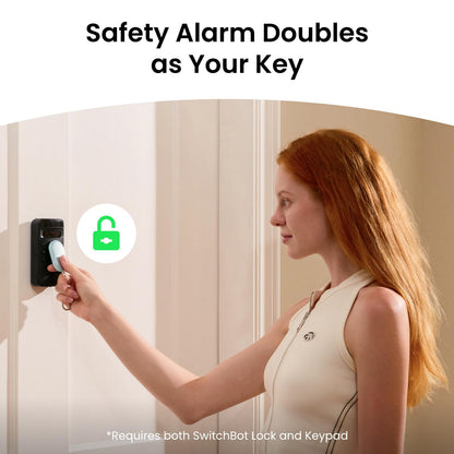 SwitchBot 130 dB Personal Safety Alarm for Women with Apple Find My APP, Extra-Loud Siren & Strobe Light, Waterproof Self Defense Keychain for Women, College Girls and Kids (Black)
