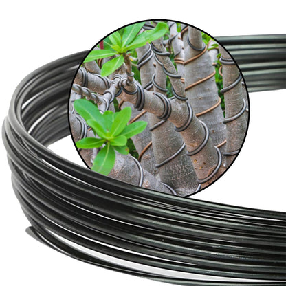 Bonsai Tree Wire, 5 Roll Anodized Aluminum Bonsai Wires, 5 Sizes - 1.0mm, 1.5mm, 2.0mm, 2.5mm, 3.0mm (147ft Total), Tree Training Tools for Shaping, Styling Bonsai Training, Black