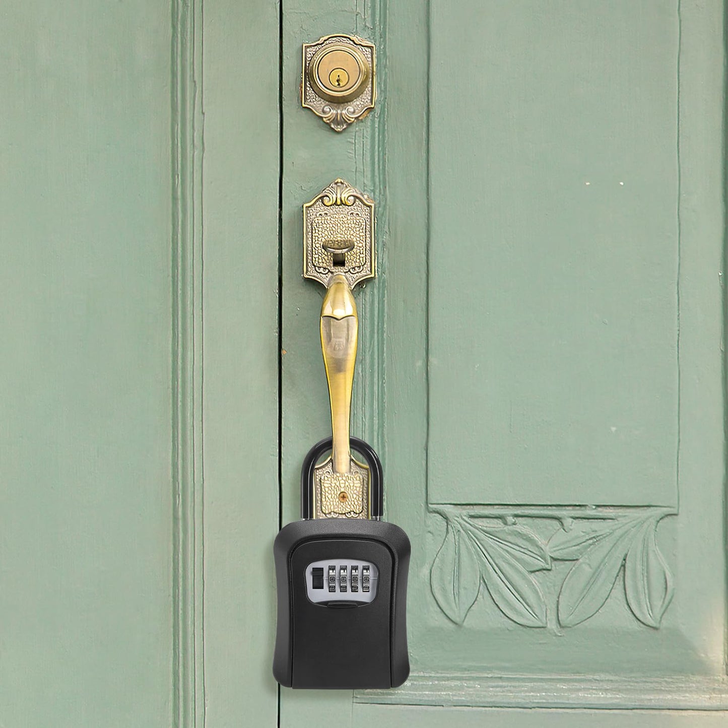 Cididu 2 Pack Key Lock Box for Outside, Wall Mount Lockbox for Keys with Code, Waterproof Key Safe Storage Box 4 Digit Combination, Portable Resettable Door Lock Box for Realtors Retail Store Garage