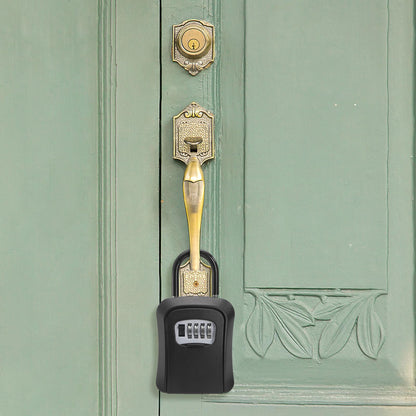 Cididu 2 Pack Key Lock Box for Outside, Wall Mount Lockbox for Keys with Code, Waterproof Key Safe Storage Box 4 Digit Combination, Portable Resettable Door Lock Box for Realtors Retail Store Garage