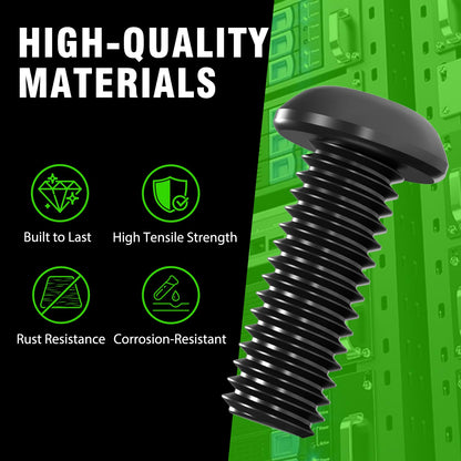 XOOL 50 PCS M6 x16mm Rack Mount Cage Nuts, Screws and Washers for Rack Mount Server Cabinet,Rack Mount Server Shelves,Routers,Rack Mount Screws and Square Insert Nuts,Self-Locking Cable Ties for Free