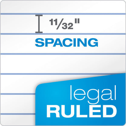 Tops Legal Pads, 8.5 x 11.75 Inch, Wide Ruled, White Paper, 50 Sheets per Pad, 12-Pack, Perforated Pages for Easy Tear-Out, Letter Size Notepads for Office or School