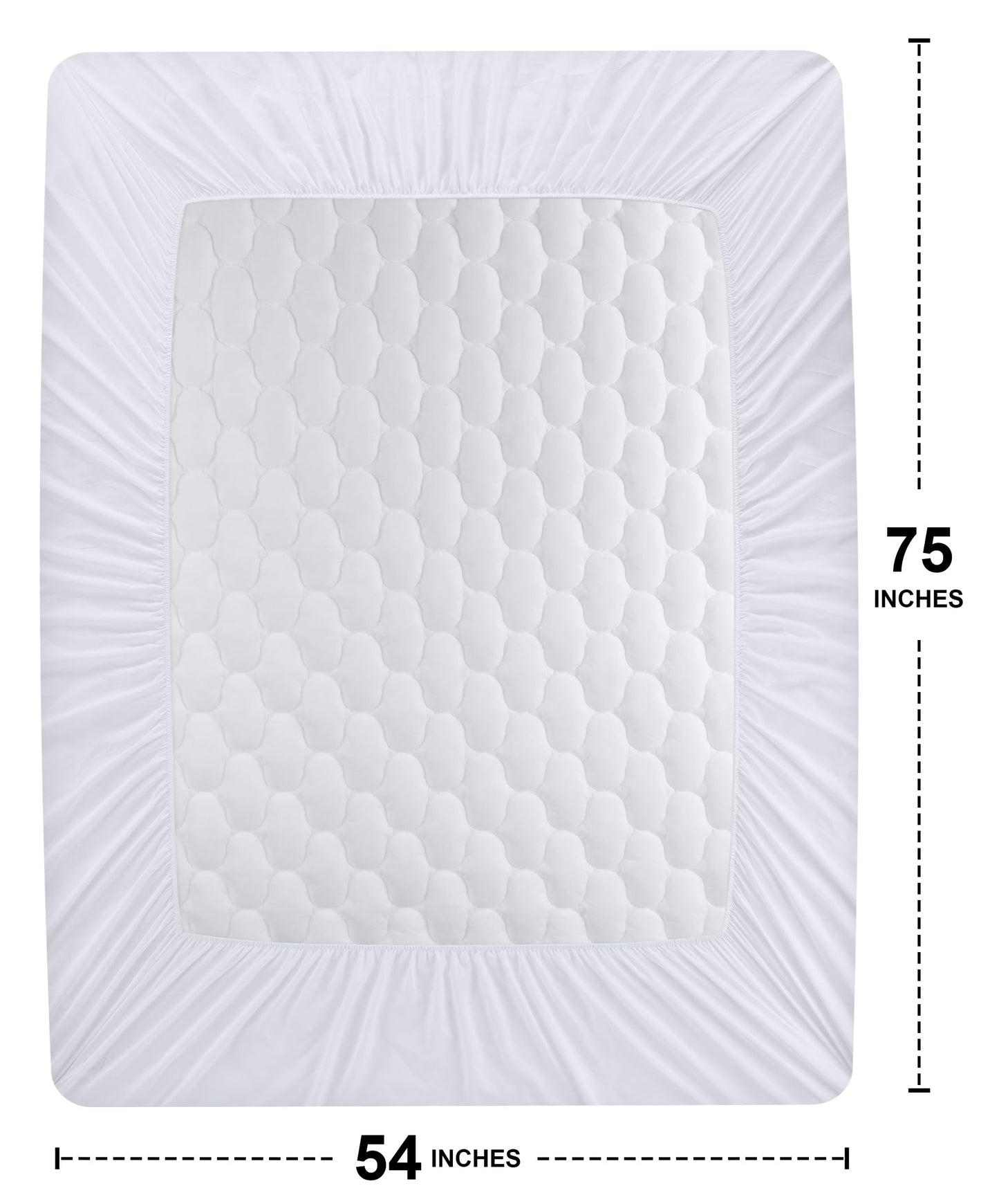 Utopia Bedding Waterproof Mattress Protector, Full/Double Mattress Pad, Quilted Fitted Cover Stretches up to 16 Inches Deep Pocket (White)