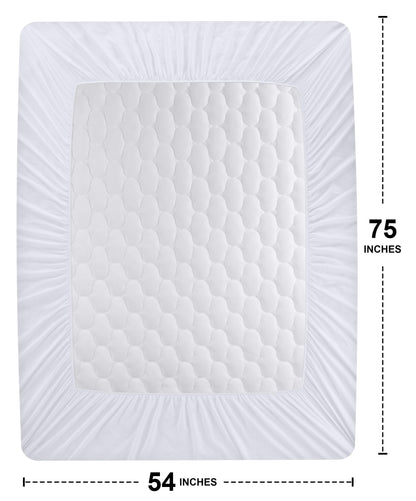 Utopia Bedding Waterproof Mattress Protector, Full/Double Mattress Pad, Quilted Fitted Cover Stretches up to 16 Inches Deep Pocket (White)