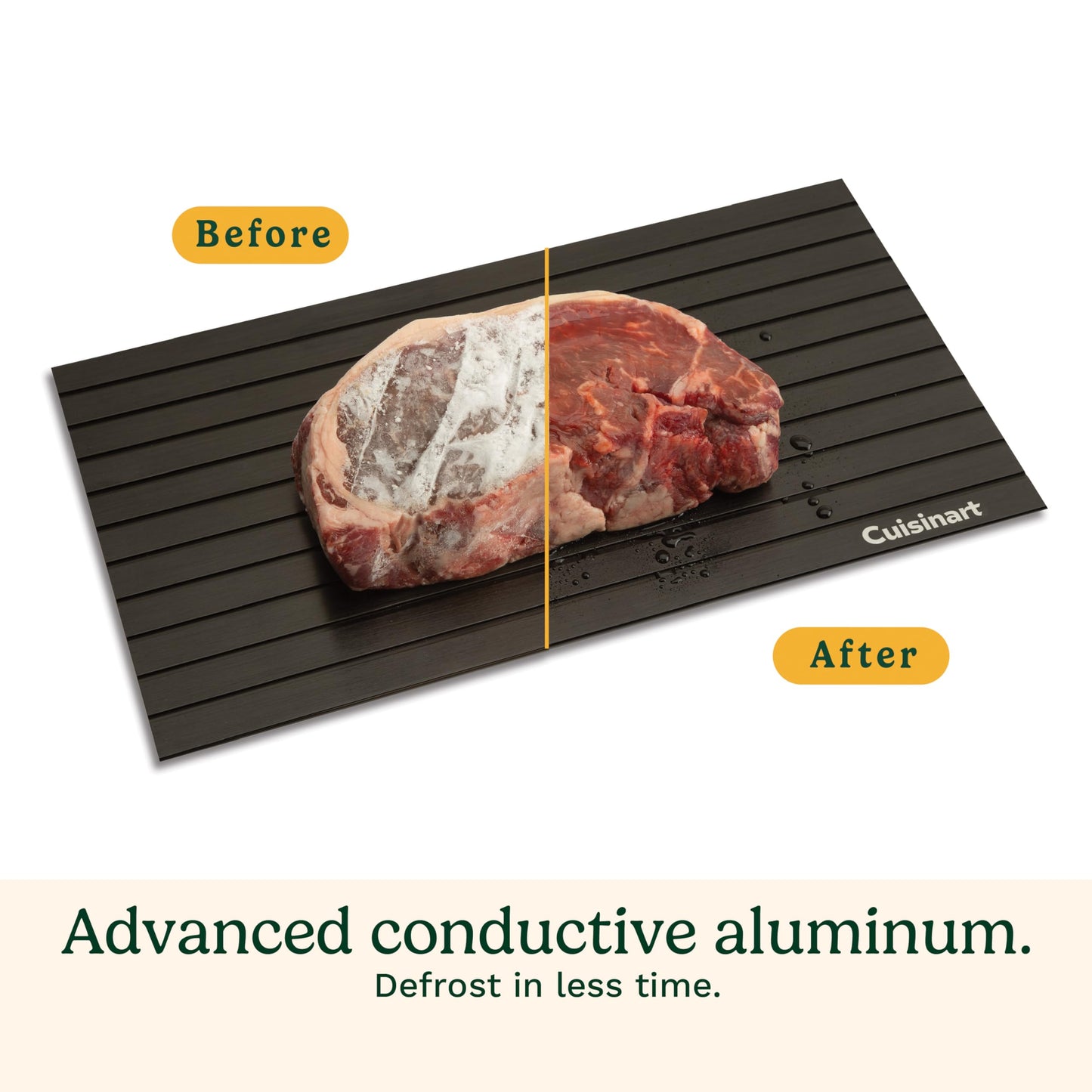 Cuisinart Quick Defrosting Tray for Frozen Meat, Non-Stick, Easy to Clean, Black (CDT-010C)