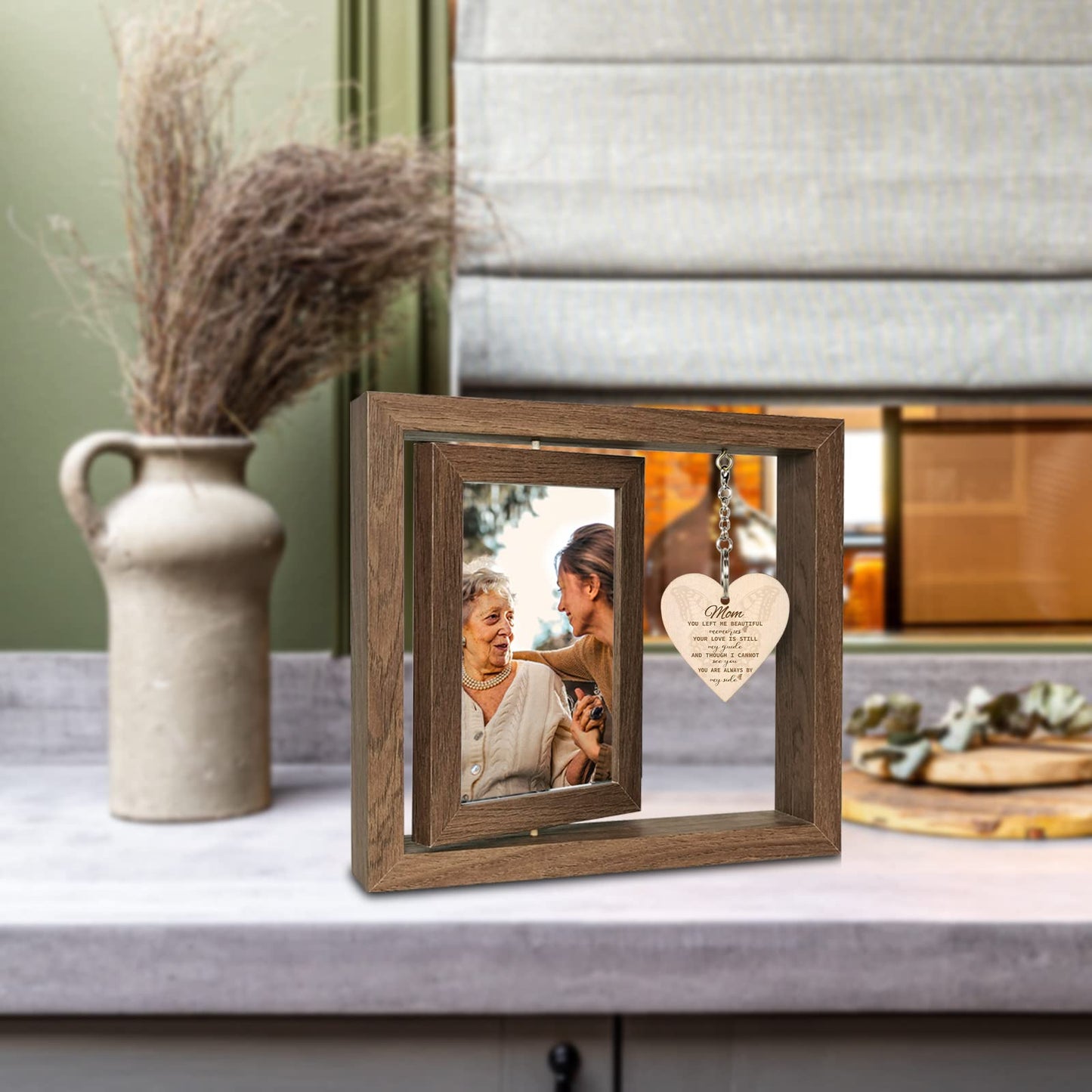 Sympathy Gifts for Loss of Mother, Mom Picture Frame Memorial Gifts for Loss of Mother Grief Condolence Bereavement Gifts, Display Two 4x6 Inch