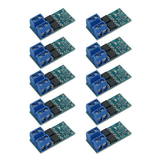 DEVMO 10 PCS DC 5V-36V 15A(Max 30A) 400W Dual High-Power MOSFET Trigger Switch Drive Module 0-20KHz PWM Adjustment Electronic Switch Control Board Motor Speed Control Lamp Brightness Control