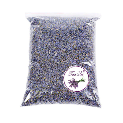 TooGet Fragrant Lavender Buds Organic Dried Flowers Wholesale, Ultra Blue Grade - 450g