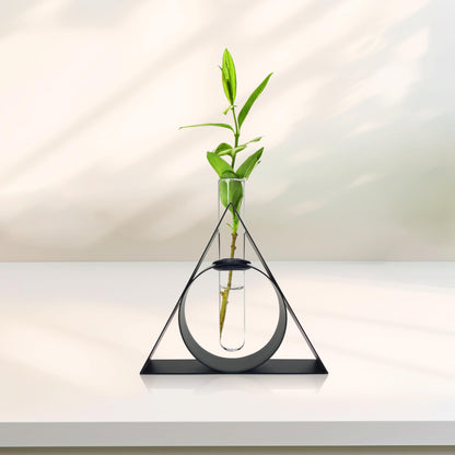 Xyverart Unique Metal Wizard Propagation Tube Vase Planter with Tube, Cute Home Decor, Small Flower Pot for Desk Shelf, Home Decor, Magic School Gifts and Collectibles for Home Friends