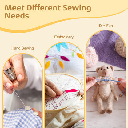 72 pcs Sewing Machine Thread Kit, Thread with Prewound Bobbins & 36 Colors, 400 Yard Polyester for Hand Sewing DIY & Emergency Home, Christmas Stocking Stuffers White Elephant Gifts for Women Mom