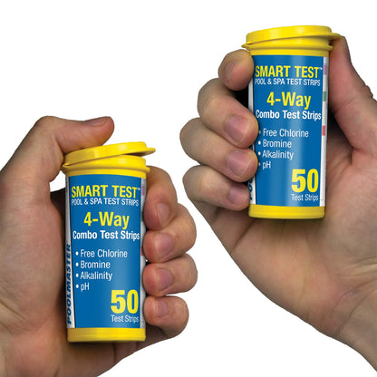 Poolmaster 22200 Smart 4-Way Swimming Pool and Spa Water Chemistry Test Strips, 100 Count, 2 Pack, Made in The USA, Yellow