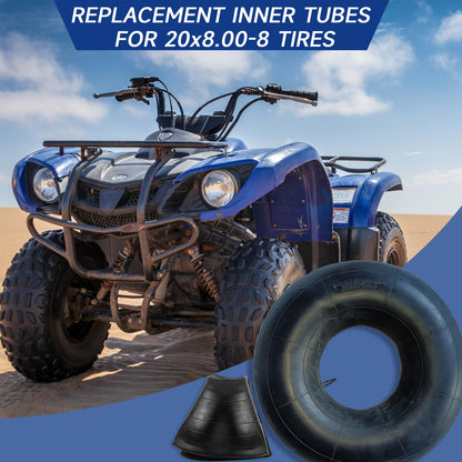 20x8.00-8 Tire Tube, 20x8-8, 20x10.00-8, 20x10-8 Inner Tube with TR13 Straight Valve Stem for Lawn Tractor, Garden Mower/Trailers, Wheelbarrows, ATVs - 1 PIECE