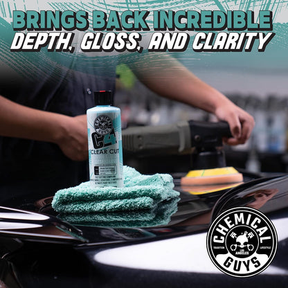 Chemical Guys C4 Clear Cut Correction Compound (Paint Correction - Fixes Scratches, Swirls & Holograms), 473 ml