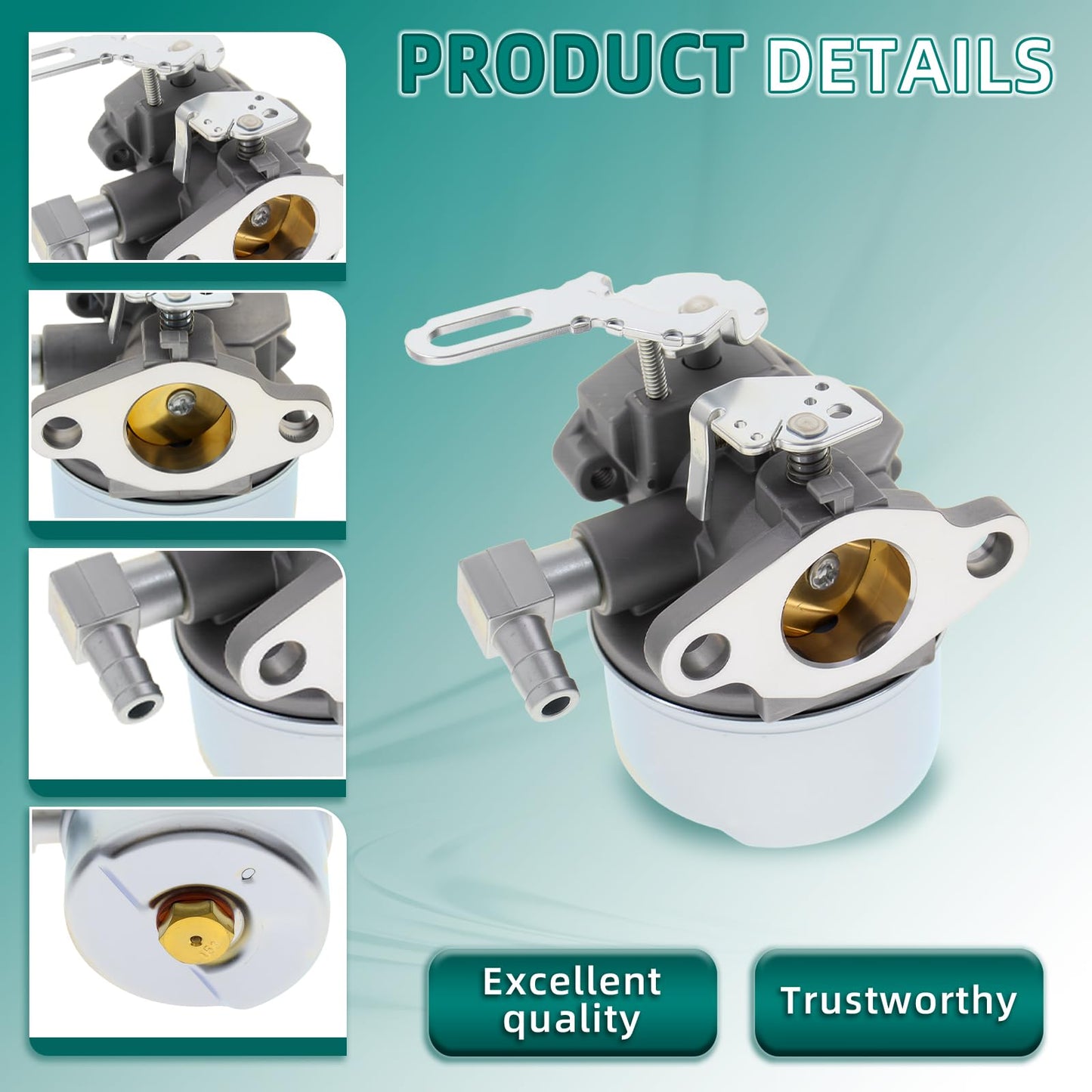 640084B Carburetor for Tecumseh 4HP 5HP, MTD HSSK40 HSSK50 HSSK55 HS50 LH195SA Toro 632107 632107A 640084A Snowblower Engines