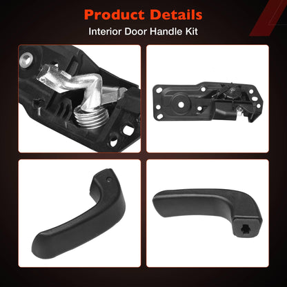 ATRACYPART Interior Door Handle Kit Front Left Drivers Side | for 2007-2014 Chevy Silverado, Tahoe, Suburban, Avalanche, GMC Sierra, Yukon, Yukon XL, Cadillac Escalade | Replaces# 20833606, 80374