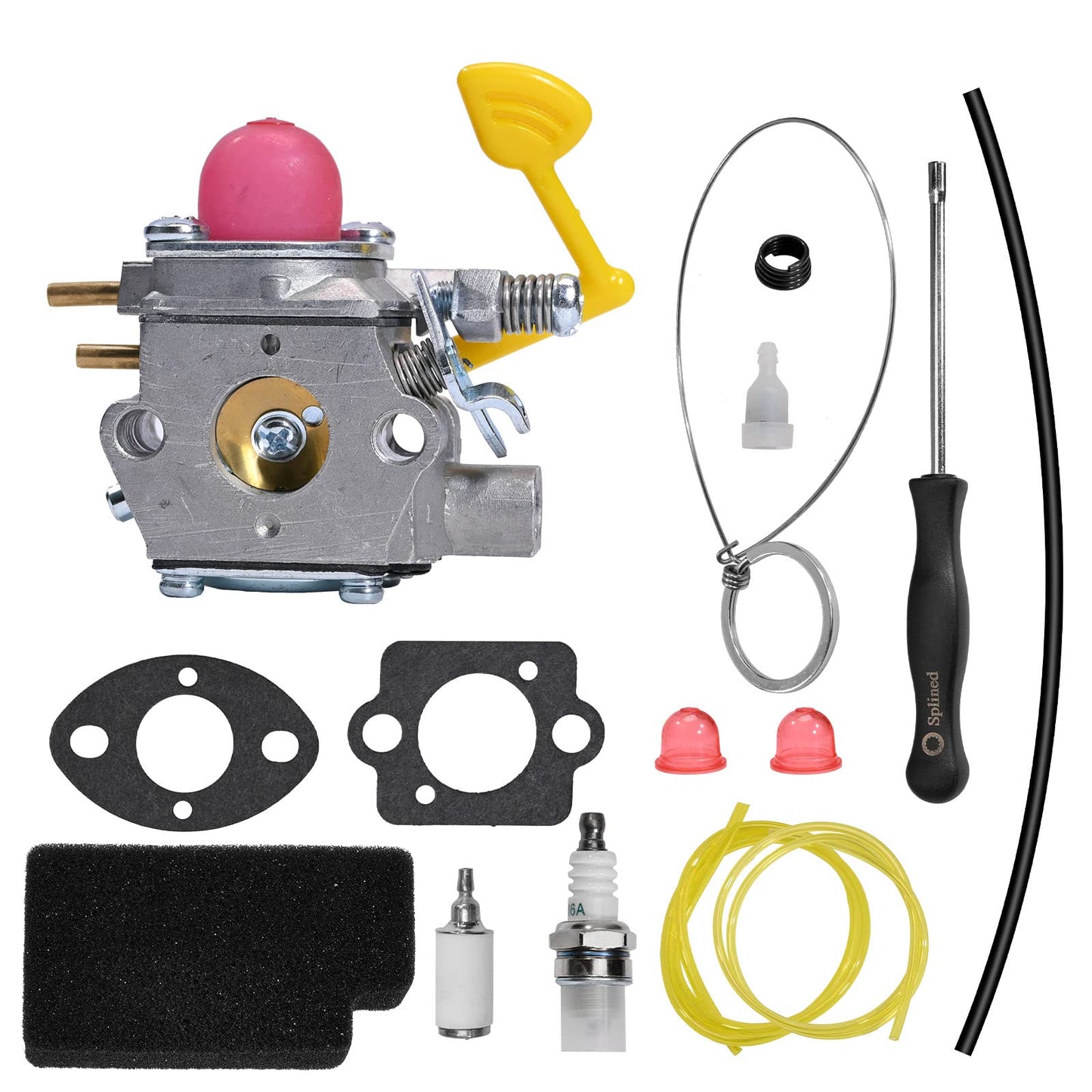 WT-847 Carburetor Replacement Kit Compatible with Poulan BVM200VS PPB430VS VS2000BV Weed Eater Blower Carb with Gasket Fuel Filter Primer Bulb Fuel Line Spark Plug Replaces # WT-847 545081831
