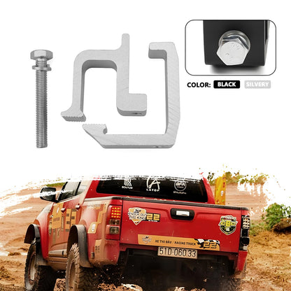XINLIYA Truck Topper Clamps, 4PCS Aluminum Cap Shells Mounting Clamps for Camper Bed Rack ＆ Canopy Bracket, Heavy Duty Automotive Accessories, Universal for Pick Up, RV, Trailer (Silver)