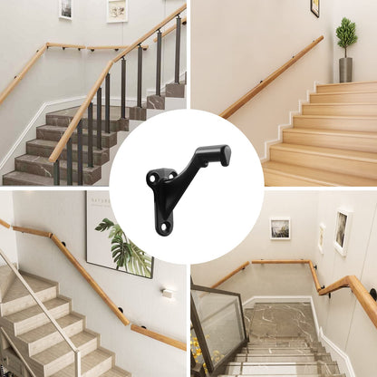 HOME MASTER HARDWARE Handrail Stair Brackets 3" Heavy Duty Support Hardware for Stairways, Home or Office Staircase Hand Rail Bracket with Screws, Oil Rubbed Bronze Finish 3 Pack