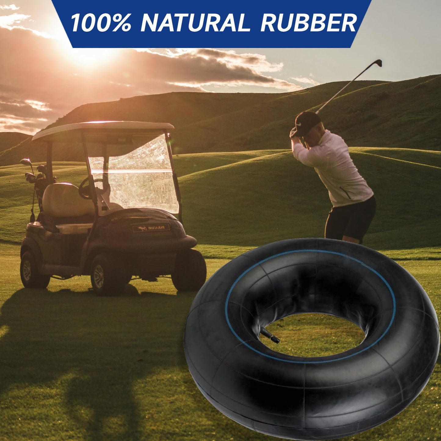 20x8.00-8 Tire Tube, 20x8-8, 20x10.00-8, 20x10-8 Inner Tube with TR13 Straight Valve Stem for Lawn Tractor, Garden Mower/Trailers, Wheelbarrows, ATVs - 1 PIECE