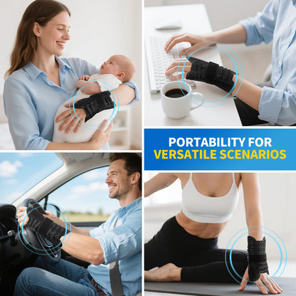 CAMBIVO Carpal Tunnel Wrist Brace, Wrist Support with Stable Wrist Splint for Hand, Adjustable Wrist Compression Sleeve for Tendonitis Arthritis Pain Relief, Sprained Wrist (WS40 S/M,Right Hand)