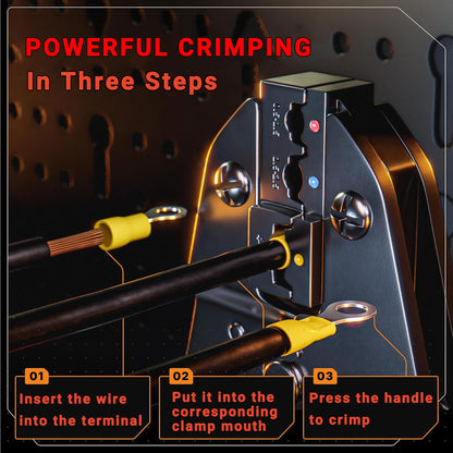 Crimping Tool for Insulated Electrical Connectors -New Version Mzylan Ratcheting Wire Crimper - Crimping Pliers - Ratchet Terminal Crimper - Wire Crimp Tool 22-10 AWG