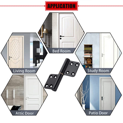 6 Pcs 4 Inch Lift Off Hinges Flag Hinges Black Door Hinge Small Lift-Off Hinge Removable Hinges