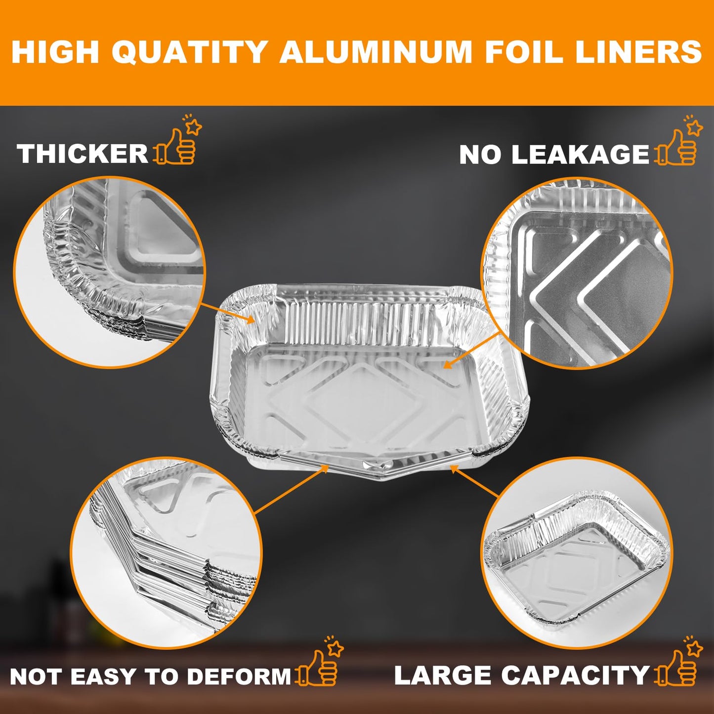 62006 Drip Pan Liners for Napoleon TravelQ 285,TravelQ PRO SER BBQ Drip Trays for Napoleon BBQ Replacement Parts TQ285 TQ240 TQ PRO285,Disposable Aluminum Drip Pans for Napoleon BBQ Accessories, 20PCS