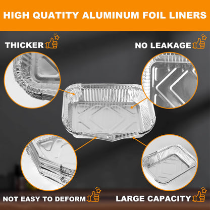 62006 Drip Pan Liners for Napoleon TravelQ 285,TravelQ PRO SER BBQ Drip Trays for Napoleon BBQ Replacement Parts TQ285 TQ240 TQ PRO285,Disposable Aluminum Drip Pans for Napoleon BBQ Accessories, 20PCS