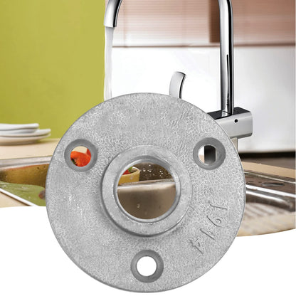 10Pcs Floor Flange,Aluminum Floor Flange,Aluminum Threaded Flange AlloyCast Iron Flange Pipe Base 3 Holes Pipe Fitting 1/2 Inch Thread Pipe Decor (Aluminum Alloy)