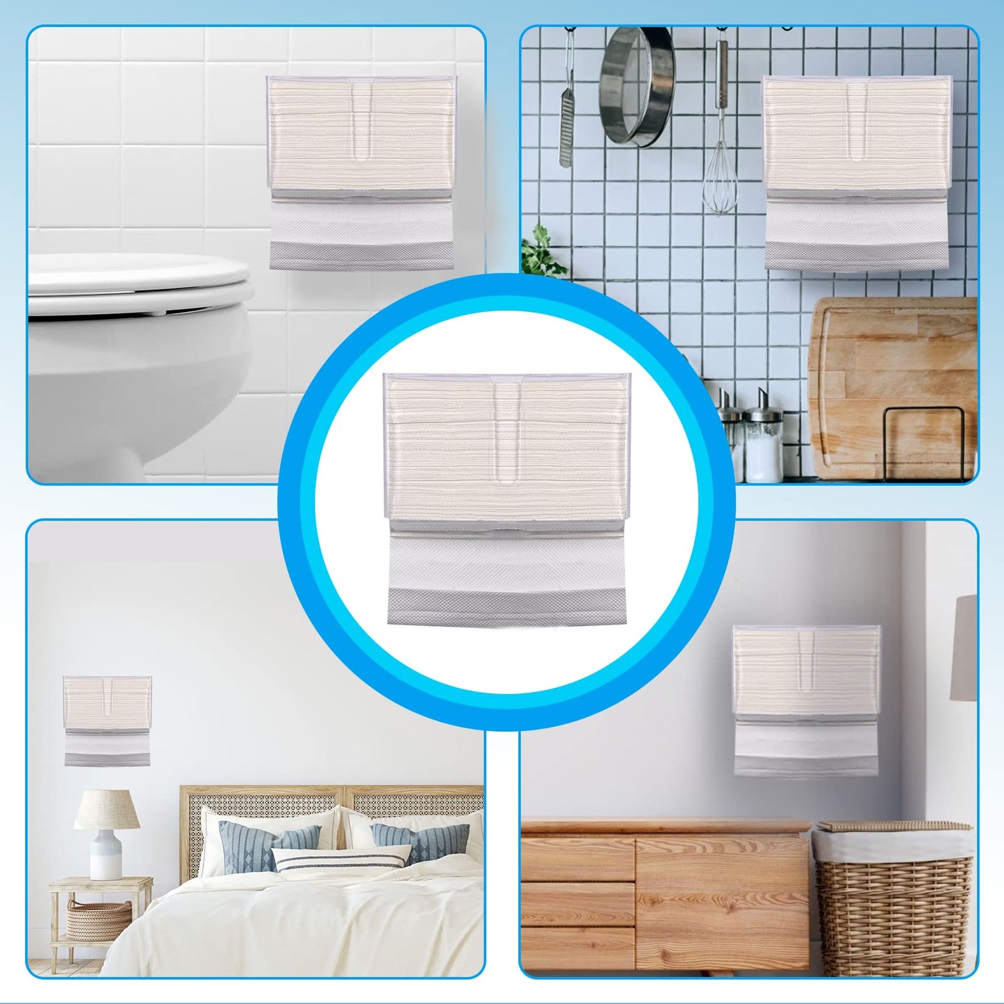 Acrylic Paper Towel Dispenser Wall Mount,Countertop for Multi-Fold Paper Towel,C-Fold, Zfold, Tri fold Hand Towel Holder Commercial, Clear Folded Paper Towel Holder for Bathroom Toilet and Kitchen