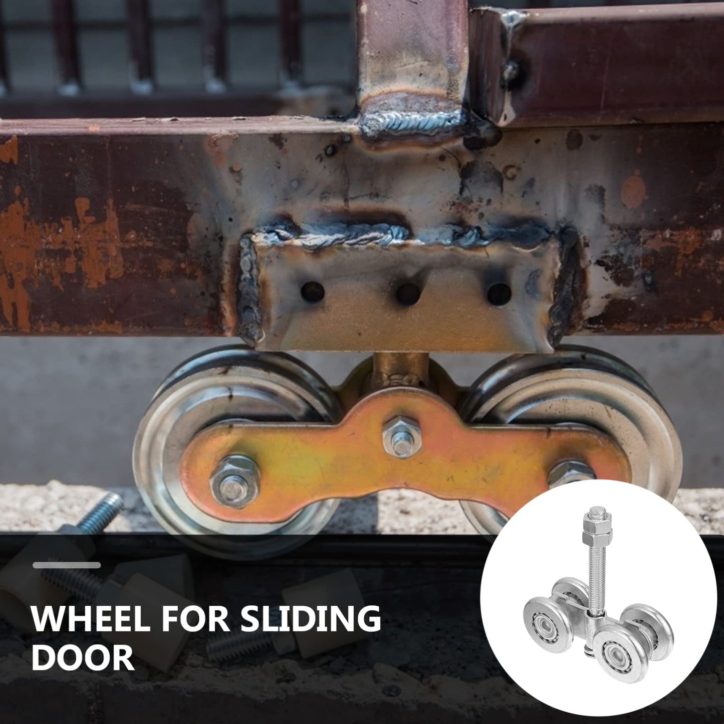 iplusmile Sliding Door Roller 4.33 Inch Steel Track Roller Wheel for Industrial Sliding Doors Heavy Duty Barn Door Pulley Replacement with Durable Hanging Wheel