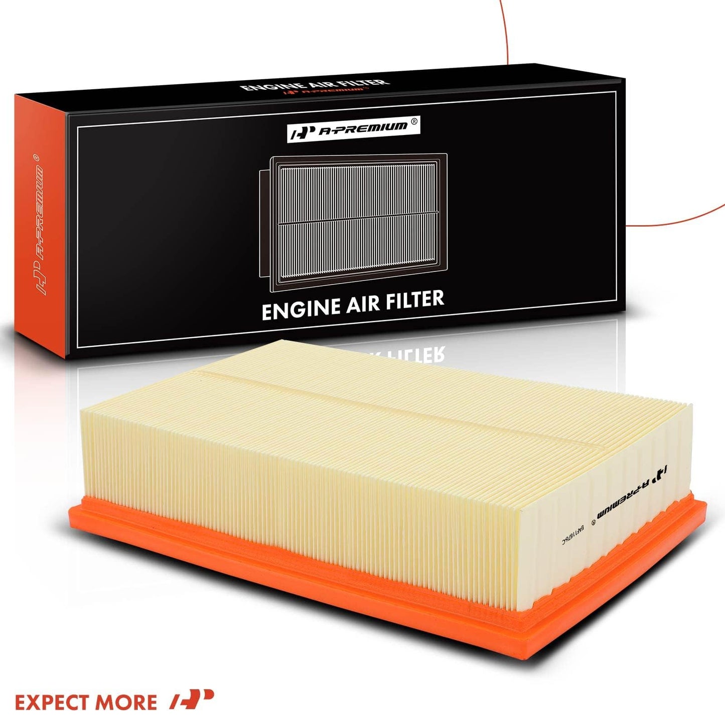 A-Premium Engine Air Filter Compatible with Audi A3, A3 Quattro, Q3, S3, TT Quattro & Volkswagen Arteon, Golf, GTI, Jetta, Tiguan, 2015-2023, Flexible Panel, Replace# 5Q0129620D