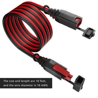 Basysion Compatible with NOCO GC004 X-Connect 10-Foot Extension Cable Wire Harness Replacemen,Compatible with Genius Smart Battery Chargers Accessory