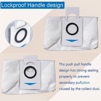 Rediboom 12 Pack Disposable Dust Bags for Ecovacs Deebot X1 Omni / X1 Pro / T10 Pro / T20 OMNI Robot Vacuum Cleaner