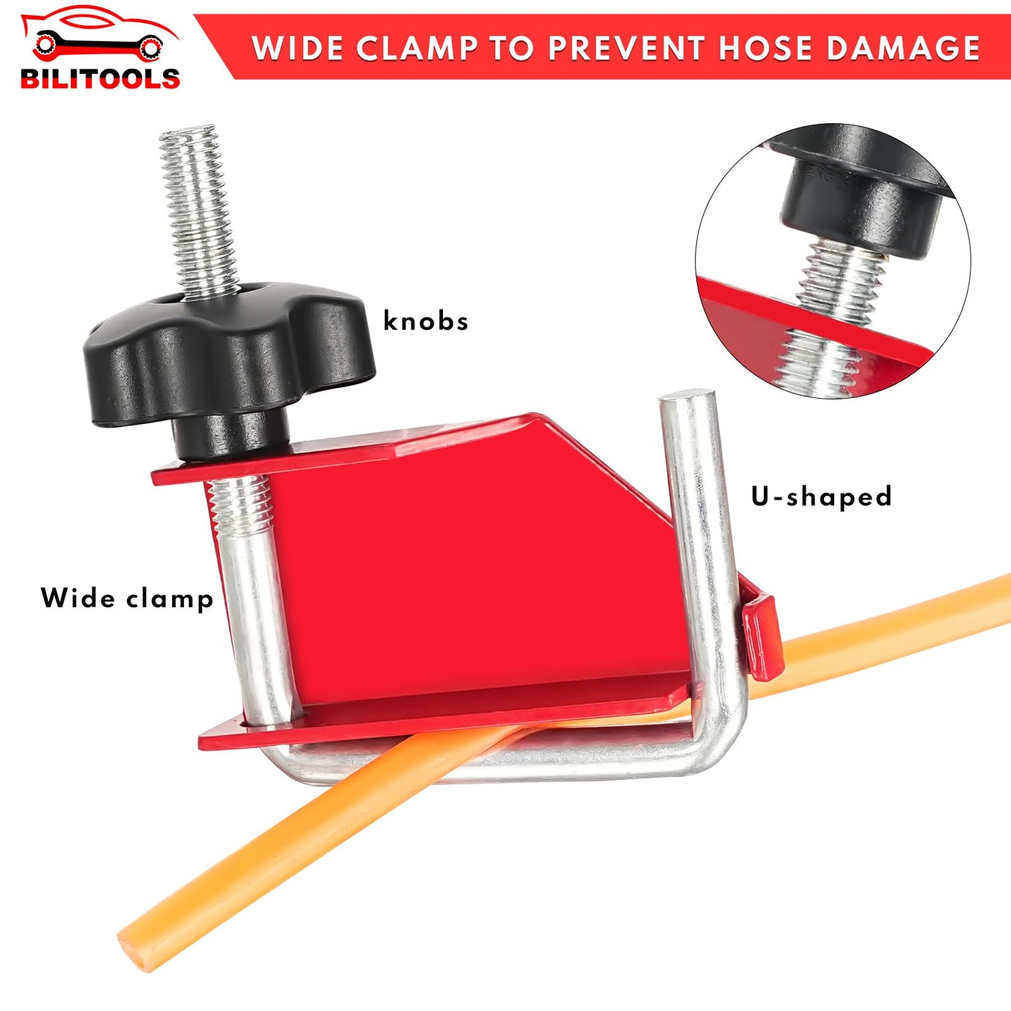 BILITOOLS 4 Piece Hose Pinch Off Pliers Clamp Pliers for Flexible Fuel Line Coolant Radiator Brake Hoses Clamp Tool etc, Without Damaging the Line