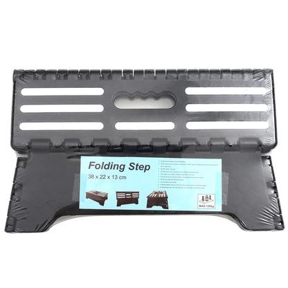 Portable Folding Step Stool, 5 inch Lightweight Anti-Skid Stepping Stool, Non-Slip Textured Grip Surface for Adults Seniors at Home, Kitchen, Bathroom, Bedroom, Closet, Holds Up to 300 Pounds Black