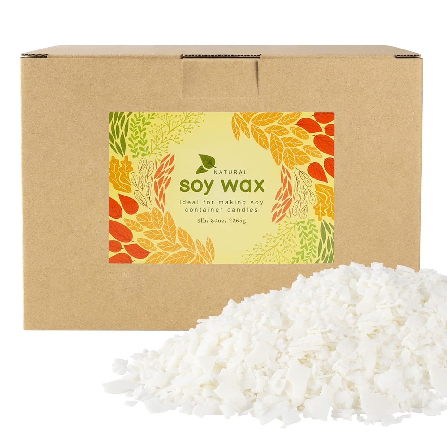 Aamdkcyu Premium 5LB Soy Wax Flakes – Natural, Eco-Friendly Candle Making Kit for DIY Scented Candles, Wax Melts & Home Fragrance Crafts!
