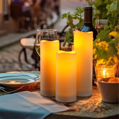 Waterproof Outdoor Candles, flameless LED Battery Candles, 12PCS of high-Temperature Resistant Simulated Candles.