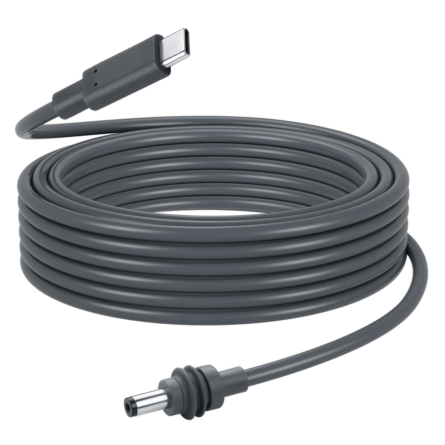CERRXIAN Starlink Mini USB C to DC Power Cable, PD100W Input, Waterproof, Gray, 16.4ft (5m), Replacement for Starlink Mini