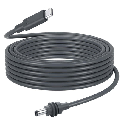 CERRXIAN Starlink Mini USB C to DC Power Cable, PD100W Input, Waterproof, Gray, 16.4ft (5m), Replacement for Starlink Mini